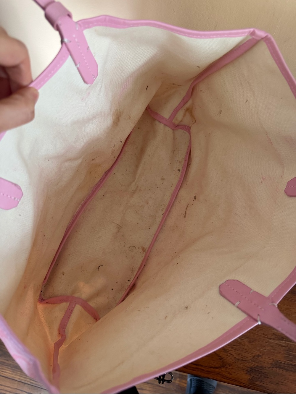 Pink Chevron Tote with Pouch - Picture 12 of 12